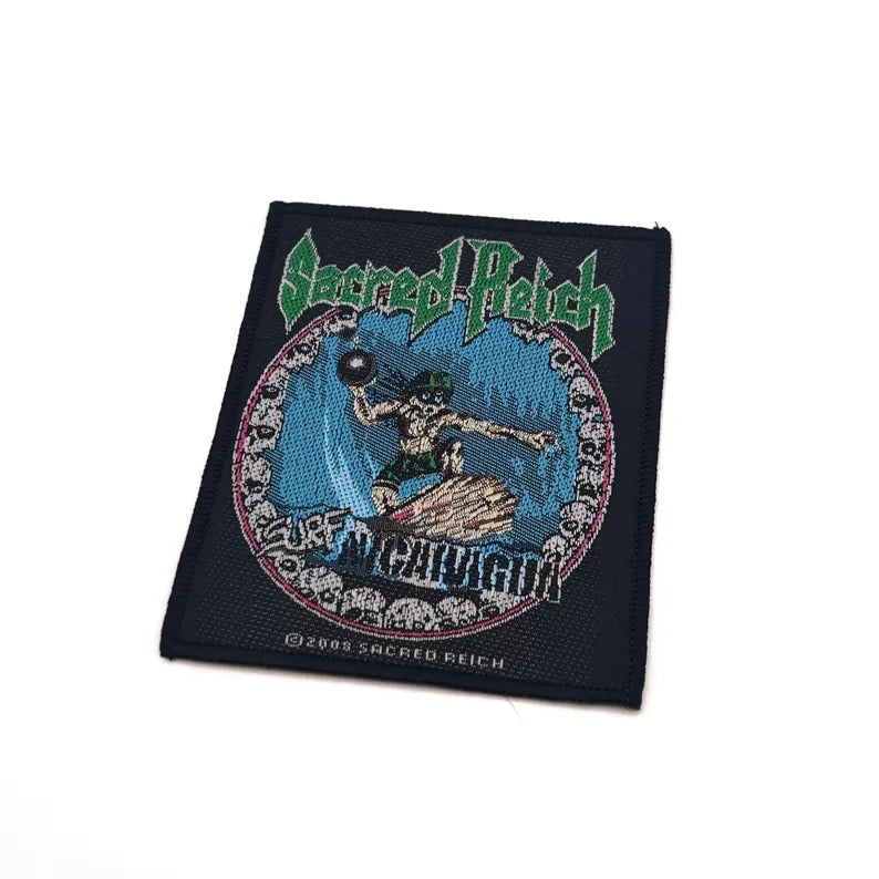 Sacred Reich Aufnäher – Surf Nicaragua Patch (10 × 8 cm)