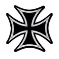 Eisernes Kreuz Aufnäher – 10 x 10 cm – Schwarzer Patch – Biker Gothic Rock Stickerei Deutschland