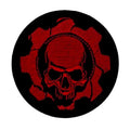 Mechanic Skull Aufnäher – Totenkopf Zahnrad – 8 x 8 cm gestickt - zum Aufnähen - Industriell - EBM