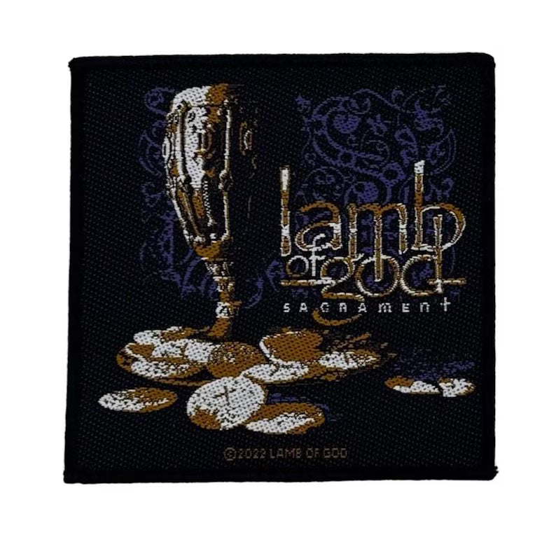 Lamb of God Aufnäher – Sacrament Patch – 9,5 x 9,5 cm gewebt