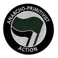 Anarcho-Primitivist Action Aufnäher 10 cm - Grün-Schwarz - Anprim - Anarcho-Primitivismus - Ted Kaczynski - Earth First - Grüner Anarchismus