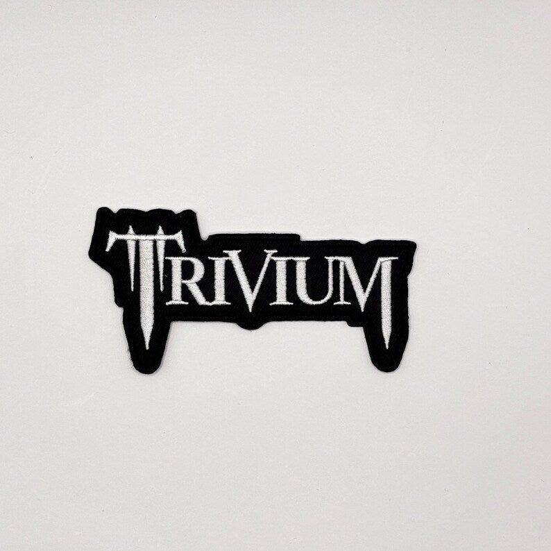 Offizieller Trivium Patch | Classic Logo Woven Aufnäher | Modern Metal / Metalcore Merch | Zum Aufbügeln 10 x 5 cm