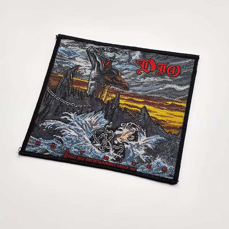Official Dio Patch | "Holy Diver" Album Cover Woven Patch | Heavy Metal Band Merch | 10 x 10 cm