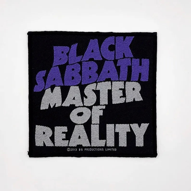 Offizieller Black Sabbath Patch | "Master Of Reality" Woven Aufnäher | Doom Metal Band Merch | 10 x 10 cm