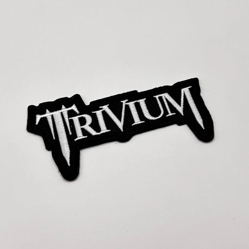 Offizieller Trivium Patch | Classic Logo Woven Aufnäher | Modern Metal / Metalcore Merch | Zum Aufbügeln 10 x 5 cm
