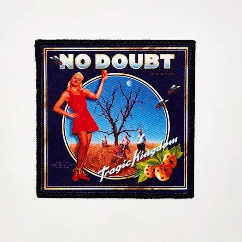 Offizieller No Doubt Patch | "Tragic Kingdom" Album Cover Aufnäher | Zum Aufbügeln | Ska Punk Merch 9,5 x 9,5 cm
