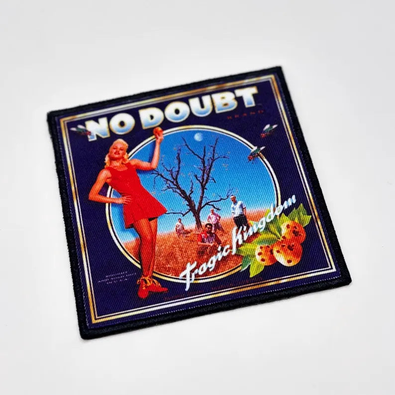 Official No Doubt Patch | "Tragic Kingdom" Album Cover Patch | Iron-On | Ska Punk Merch 9.5 x 9.5 cm