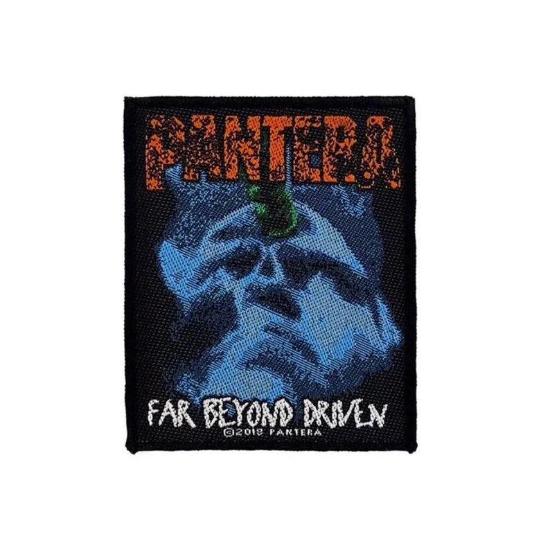Pantera Aufnäher – Offiziell Lizenziert – Far Beyond Driven – Gewebter Patch – Overlock-Rand – Sew-On 10,5 x 8,5 cm