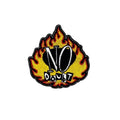Official No Doubt Patch | Flames Logo Woven Patch | Ska Punk Band Merch | Iron-On 7.5 x 7.5 cm