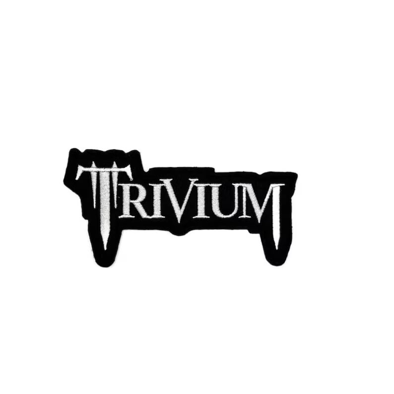Offizieller Trivium Patch | Classic Logo Woven Aufnäher | Modern Metal / Metalcore Merch | Zum Aufbügeln 10 x 5 cm