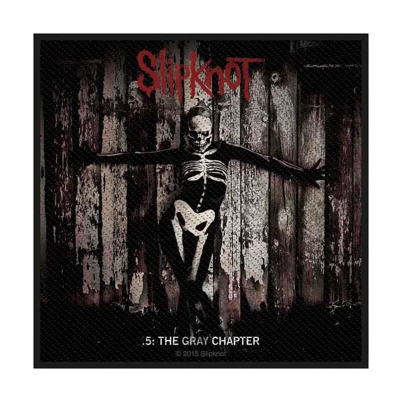 Offizieller Slipknot Patch | .5: The Gray Chapter Woven Aufnäher | Nu Metal Merch | 10 x 10 cm