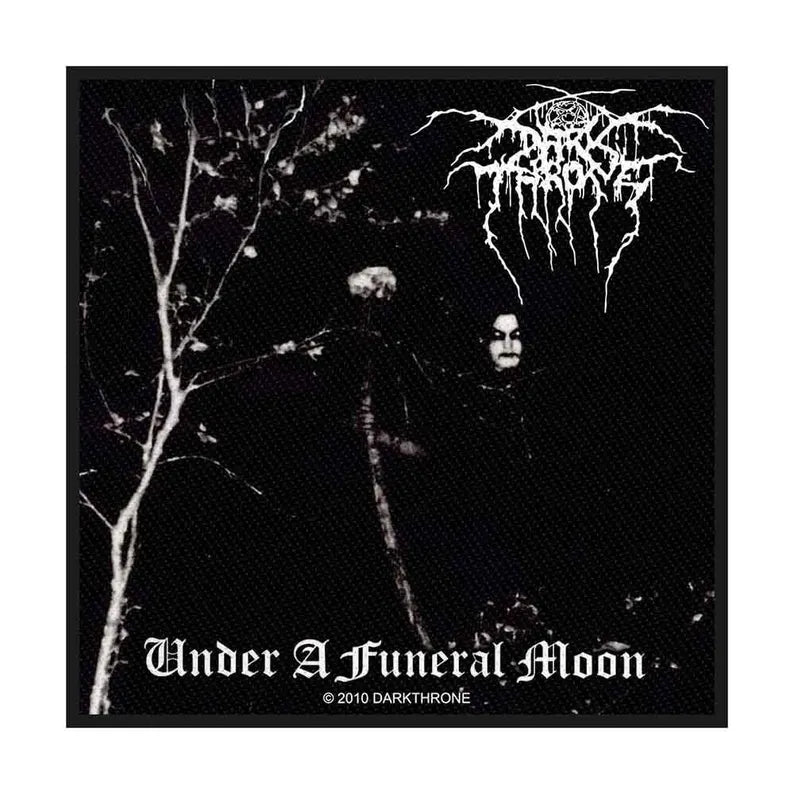 Official Darkthrone Patch | "Under a Funeral Moon" Woven Patch | Black Metal Merch | 10 x 10 cm