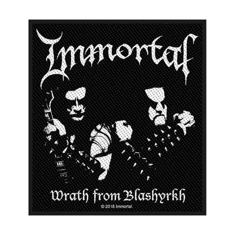 Offizieller Immortal Patch | "Wrath of Blashyrkh" Woven Aufnäher | Black Metal Merch | 10 x 9 cm