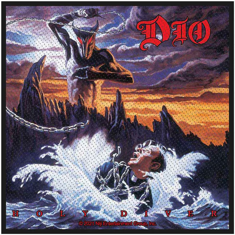 Official Dio Patch | "Holy Diver" Album Cover Woven Patch | Heavy Metal Band Merch | 10 x 10 cm