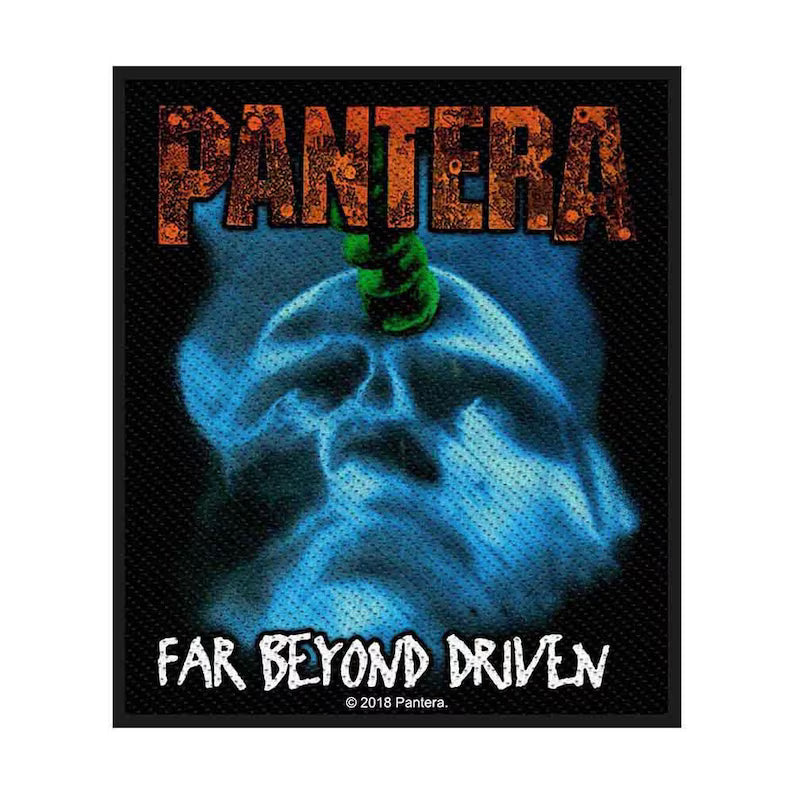 Pantera Aufnäher – Offiziell Lizenziert – Far Beyond Driven – Gewebter Patch – Overlock-Rand – Sew-On 10,5 x 8,5 cm