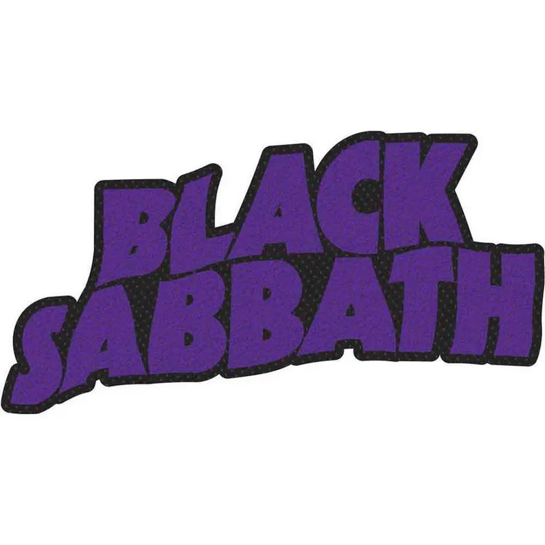 Black Sabbath Aufnäher – Purple Logo Cut-Out Patch (10 × 4,5 cm)