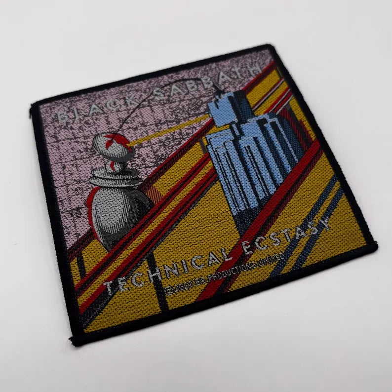 Official Black Sabbath Patch | "Technical Ecstasy" Woven Patch | Heavy Metal Merch | 10 x 10 cm