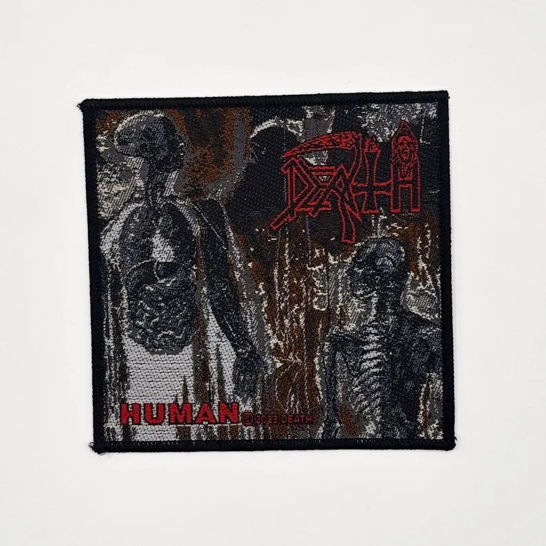 Official Death Patch | "Human" Album Cover Woven Patch | Death Metal Merch | 10 x 10 cm