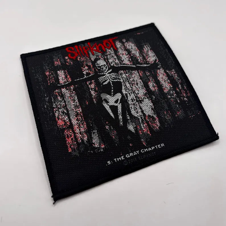 Offizieller Slipknot Patch | .5: The Gray Chapter Woven Aufnäher | Nu Metal Merch | 10 x 10 cm
