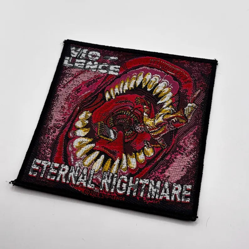 Offizieller Vio-Lence Patch | "Eternal Nightmare" Woven Aufnäher | Thrash Metal Merch | 10 x 10 cm