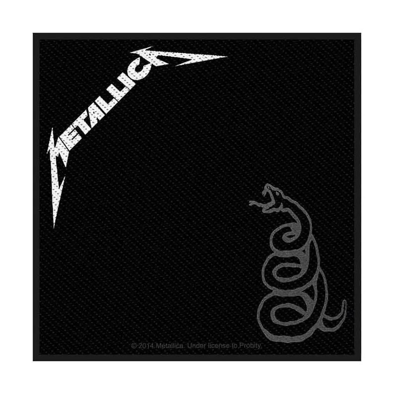 Metallica Aufnäher - Black Album Schlangen Patch 10x10 cm zum Annähen