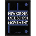 Offizieller New Order Patch | "Fact 50 / Movement" Woven Aufnäher | Post-Punk Merch | 10 x 7 cm