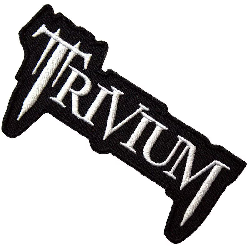 Offizieller Trivium Patch | Classic Logo Woven Aufnäher | Modern Metal / Metalcore Merch | Zum Aufbügeln 10 x 5 cm