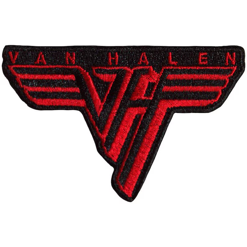 Offizieller Van Halen Patch | Classic Logo Bordered Woven Aufnäher | Hard Rock Merch | Zum Aufbügeln 7,8 cm x 11,4 cm