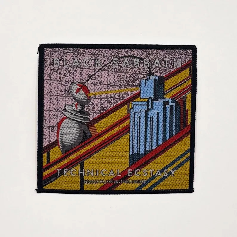 Official Black Sabbath Patch | "Technical Ecstasy" Woven Patch | Heavy Metal Merch | 10 x 10 cm