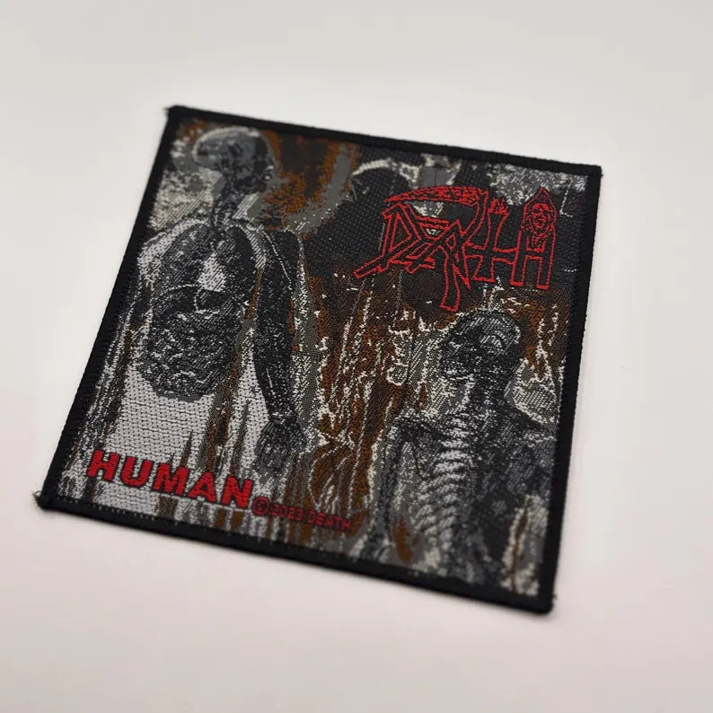 Official Death Patch | "Human" Album Cover Woven Patch | Death Metal Merch | 10 x 10 cm