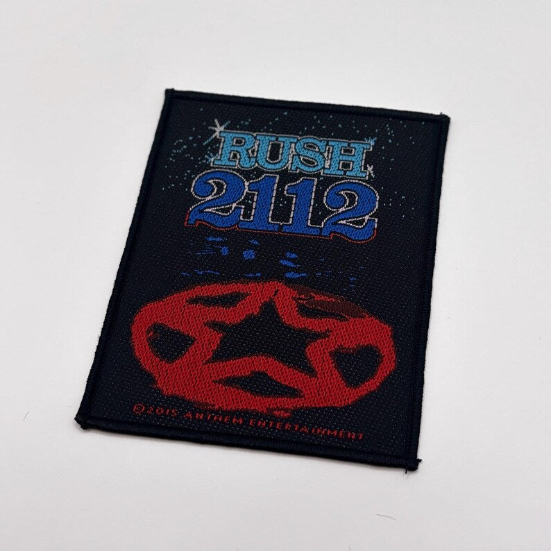 Offizieller Rush Patch | "2112" Album Logo Woven Aufnäher | Prog Rock Merch | 10 x 8 cm