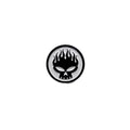 Offizieller The Offspring Pin | "Skull" Logo Anstecker | Punk Rock Merch | Black Dye Coating 2 x 2 cm