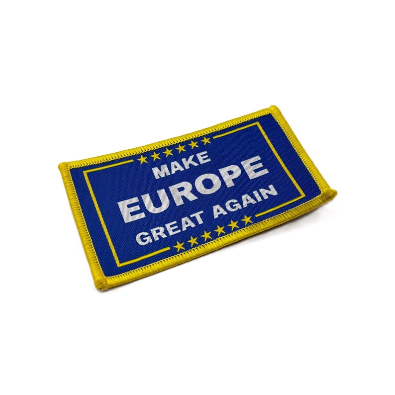 Make Europe Great Again Woven Patch - 9 x 5 cm Iron-on Patch MEGA Pro-Europe