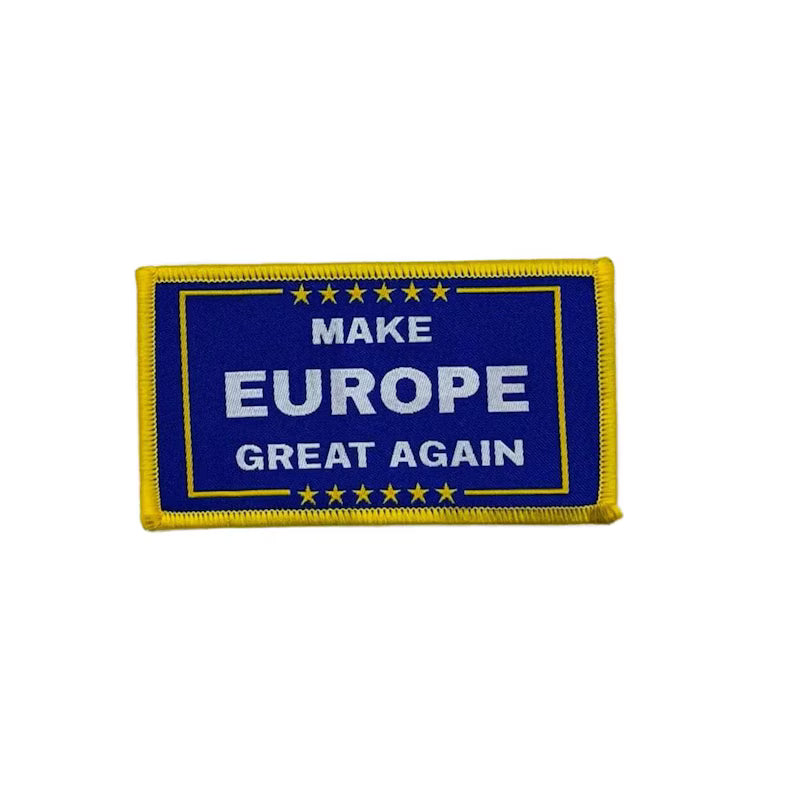 Make Europe Great Again Woven Patch - 9 x 5 cm Iron-on Patch MEGA Pro-Europe