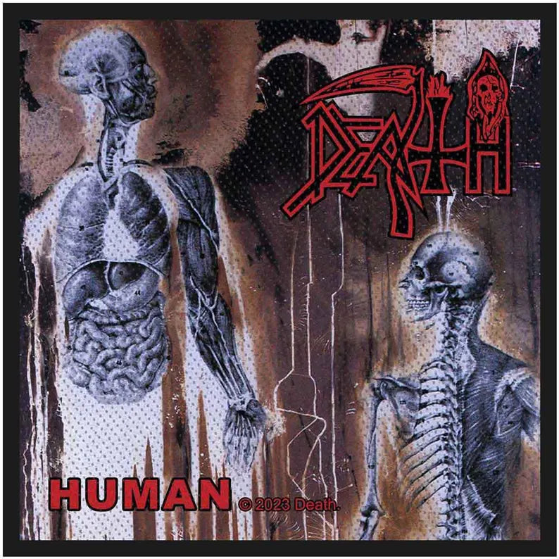 Official Death Patch | "Human" Album Cover Woven Patch | Death Metal Merch | 10 x 10 cm