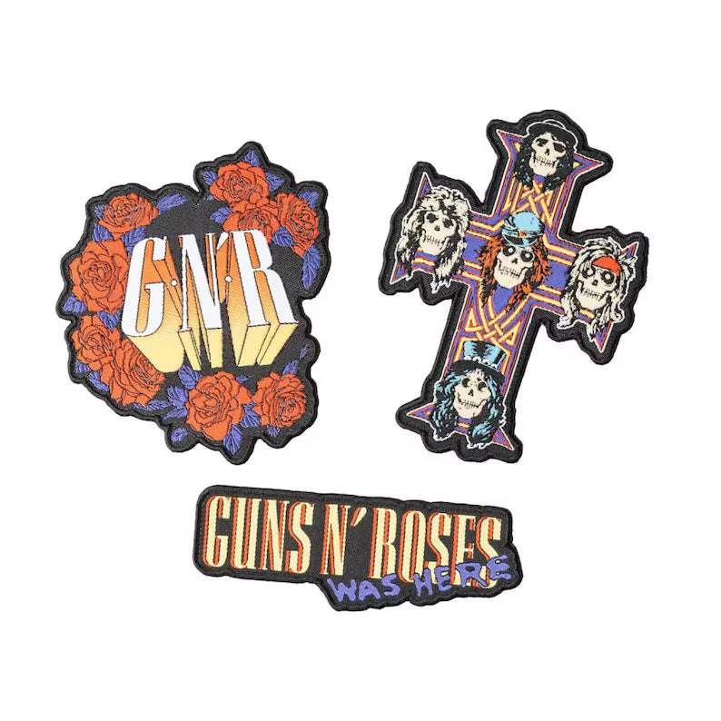 Guns N' Roses Set of 3 Patches - Appetite for Destruction & Classic Logo Iron-on Patches
