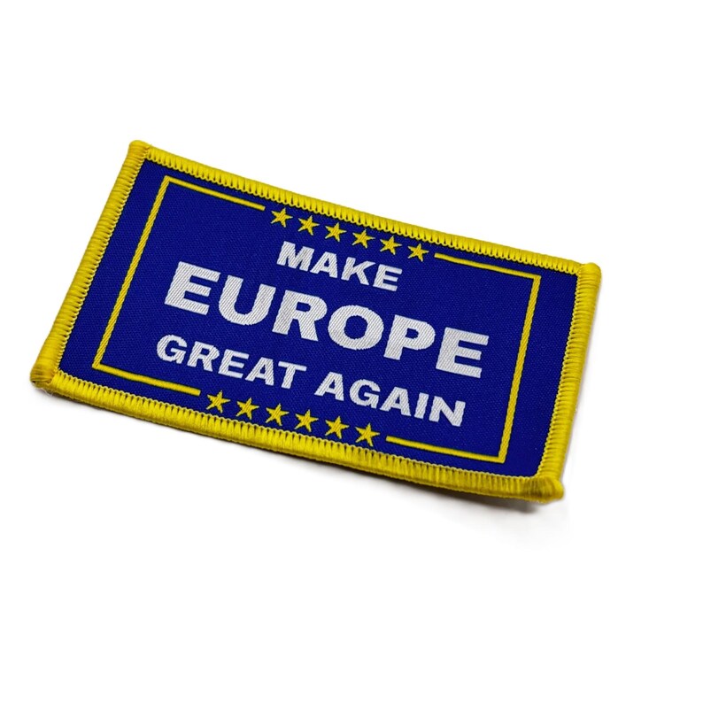 Make Europe Great Again Woven Patch - 9 x 5 cm Iron-on Patch MEGA Pro-Europe