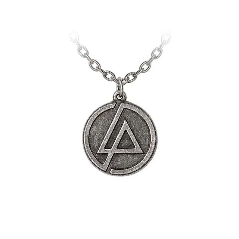 Offizieller Linkin Park Anhänger | LP Circle Logo Halskette | Handgefertigtes Englisches Zinn | Rock Merch