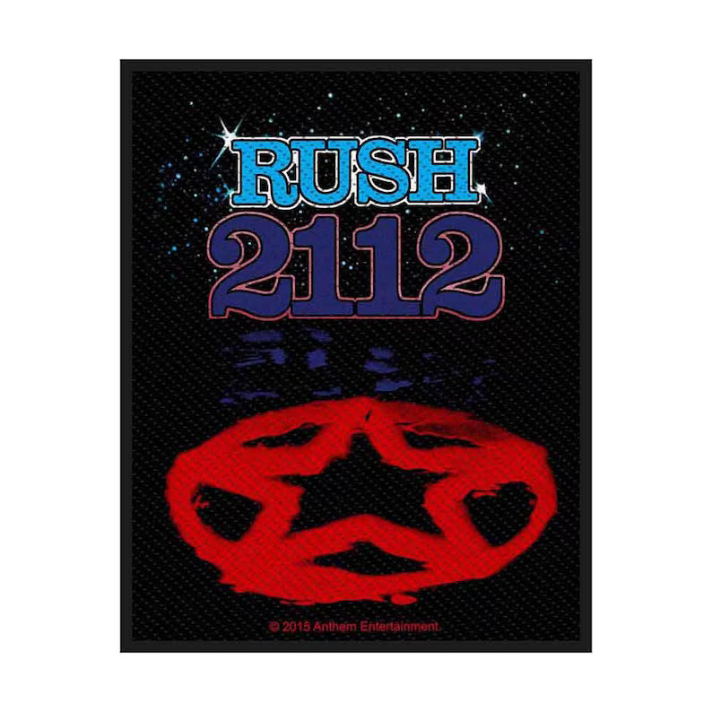 Offizieller Rush Patch | "2112" Album Logo Woven Aufnäher | Prog Rock Merch | 10 x 8 cm