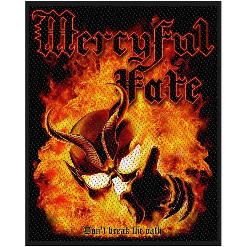 Offizieller Mercyful Fate Patch | "Don't Break The Oath" Woven Aufnäher | Heavy Metal Merch | 10 x 8 cm