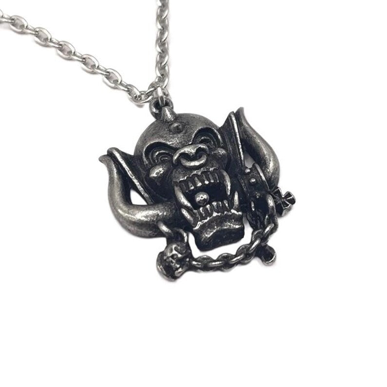 Motörhead Halskette WAR PIG Anhänger - Snaggletooth Fine English Pewter Zinn - Heavy Metal Rock Schmuck Alchemy England