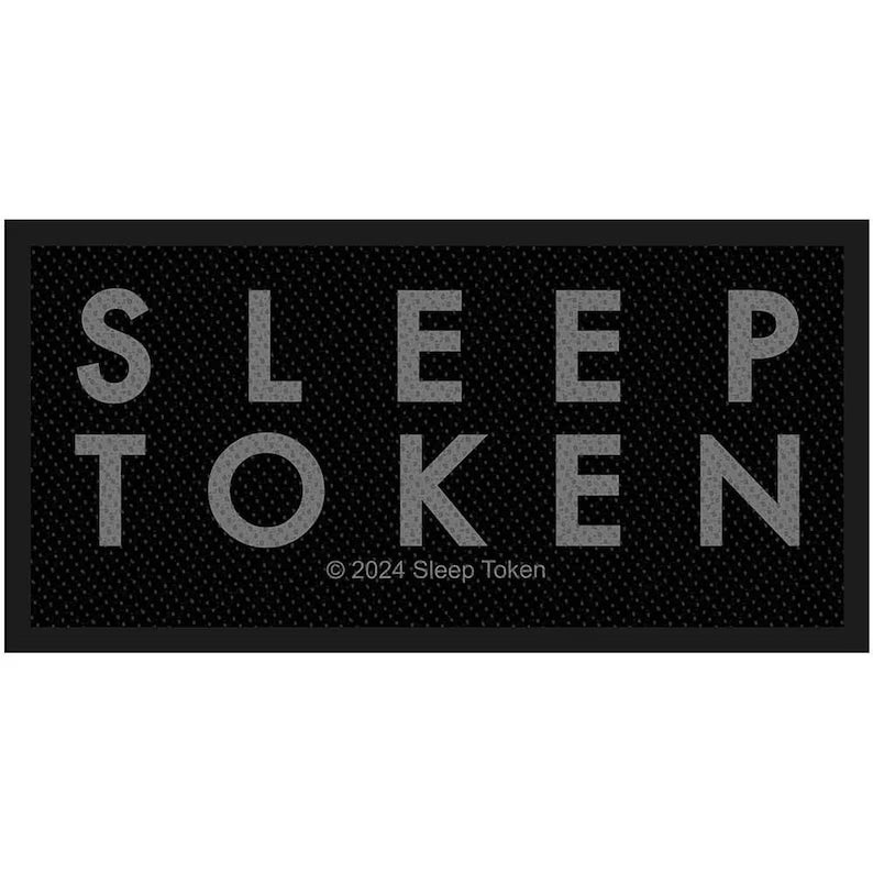 Sleep Token Patch LOGO 10 x 4.5 cm - Progressive Metal Band Merch Woven - Battle Jacket Backpack Decor Lettering