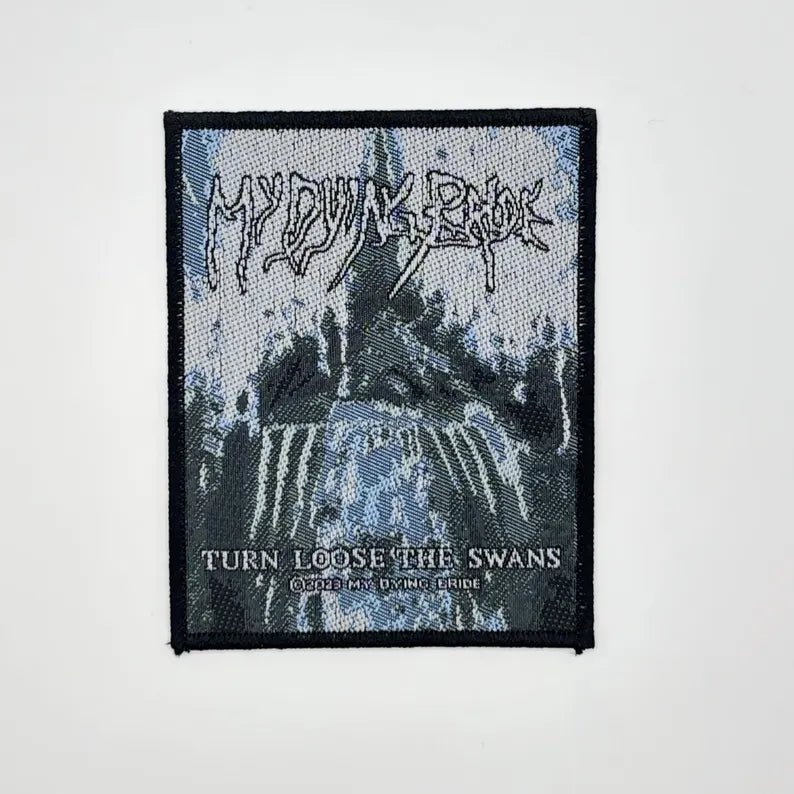 My Dying Bride Patch Turn Loose The Swans 10 x 8 cm - Doom Metal Band Merch Woven - Battle Vest Jacket Backpack Decor Album Motif