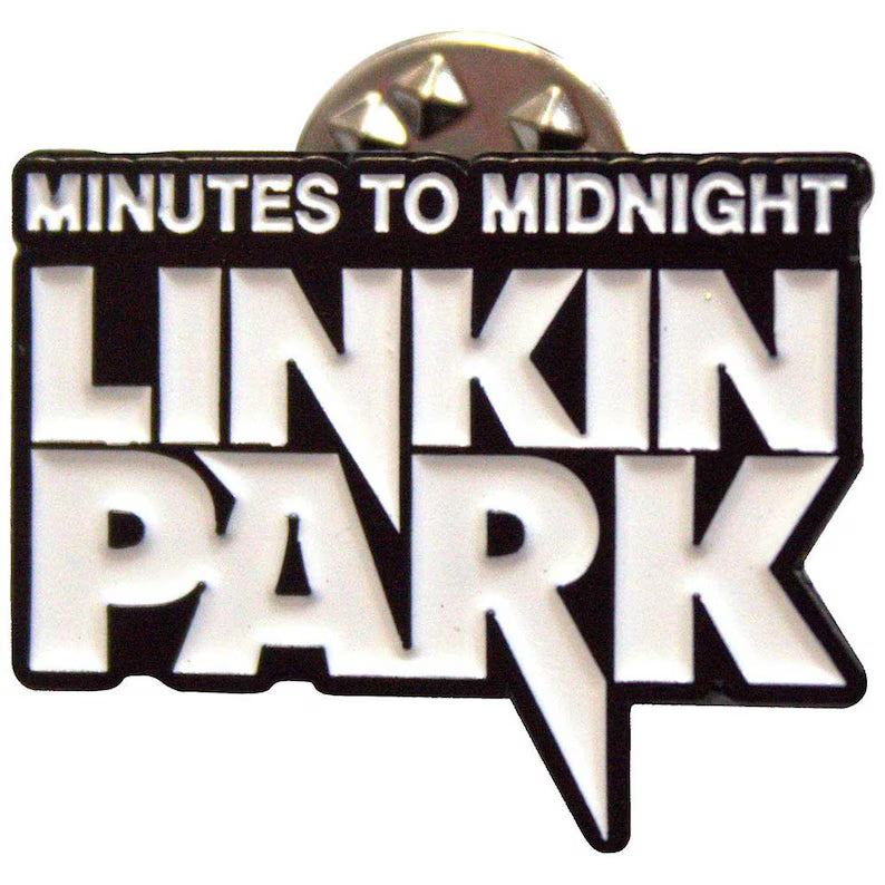Linkin Park Pin MINUTES TO MIDNIGHT Pin 2.5 x 2 cm - Nu Metal Band Merch Enamel - Badge Pin Jacket Backpack Collectible