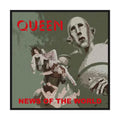 Queen Patch News Of The World Patch 10 x 10 cm - Classic Rock Band Merch Woven - Cut-off Jacket Backpack Decor Robot Motif
