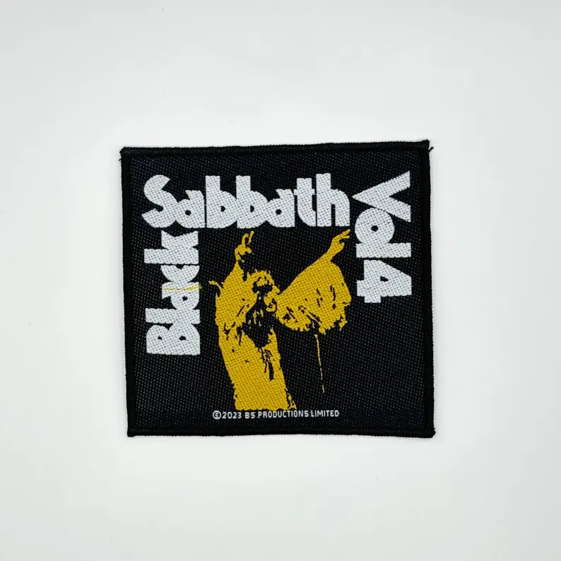 Black Sabbath Aufnäher VOL 4 Patch 9,5 x 9,5 cm - Heavy Metal Band Merch Gewebt - Kutte Jacke Rucksack Deko Ozzy Osbourne