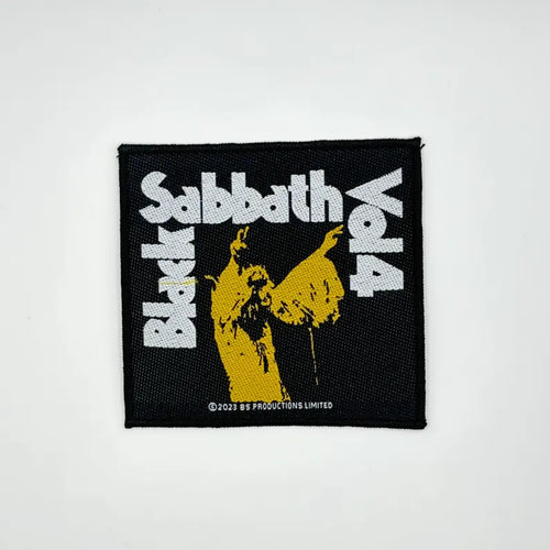Black Sabbath Aufnäher VOL 4 Patch 9,5 x 9,5 cm - Heavy Metal Band Merch Gewebt - Kutte Jacke Rucksack Deko Ozzy Osbourne