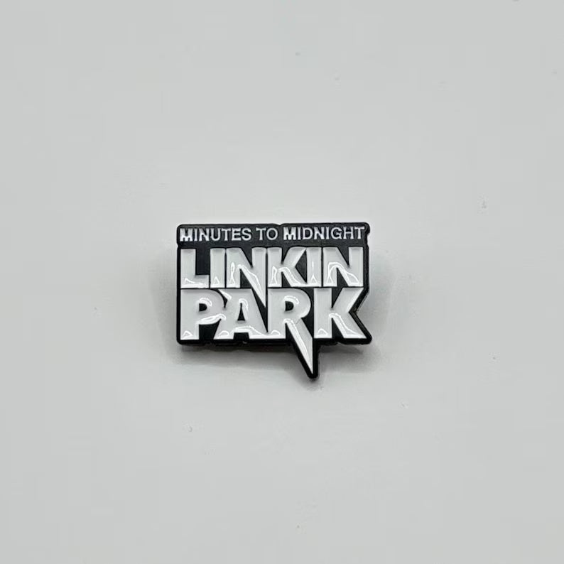 Linkin Park Pin MINUTES TO MIDNIGHT Pin 2.5 x 2 cm - Nu Metal Band Merch Enamel - Badge Pin Jacket Backpack Collectible
