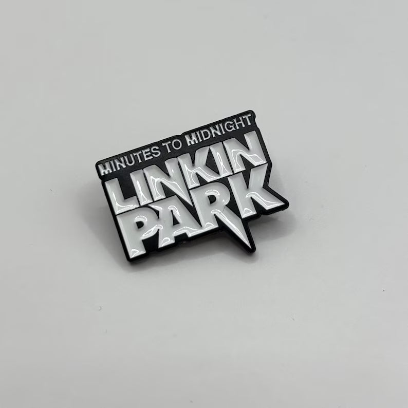 Linkin Park Pin MINUTES TO MIDNIGHT Pin 2.5 x 2 cm - Nu Metal Band Merch Enamel - Badge Pin Jacket Backpack Collectible