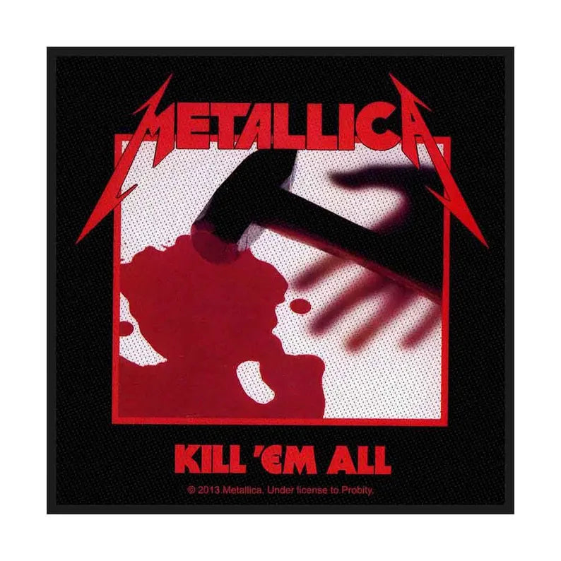 Metallica Aufnäher – Kill ’Em All – 10 x 9 cm – Gewebter Patch – Thrash Metal Debüt